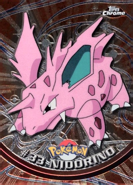 2000 Topps Chrome Pokemon T.V. Nidorino #33 TCG Card