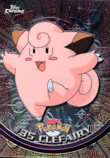 2000 Topps Chrome Pokemon T.V. Clefairy #35 TCG Card