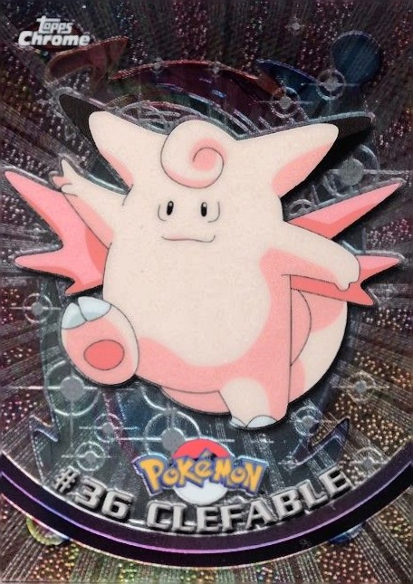 2000 Topps Chrome Pokemon T.V. Clefable #36 TCG Card