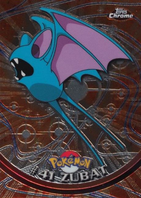 2000 Topps Chrome Pokemon T.V. Zubat #41 TCG Card