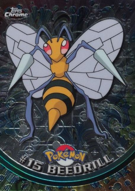 2000 Topps Chrome Pokemon T.V. Beedrill #15 TCG Card