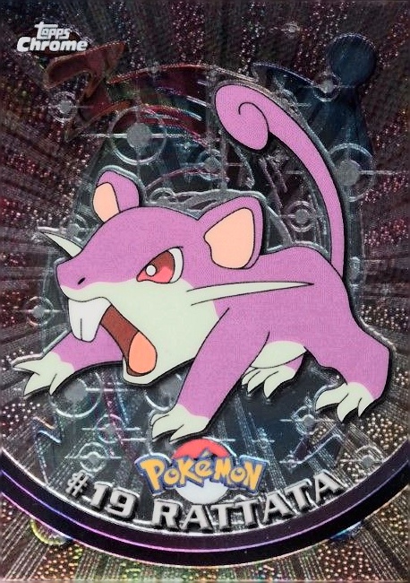 2000 Topps Chrome Pokemon T.V. Rattata #19 TCG Card