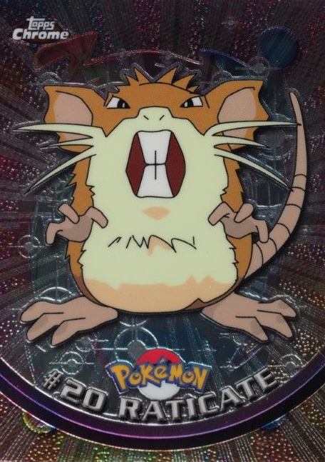 2000 Topps Chrome Pokemon T.V. Raticate #20 TCG Card