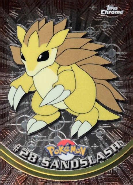 2000 Topps Chrome Pokemon T.V. Sandslash #28 TCG Card