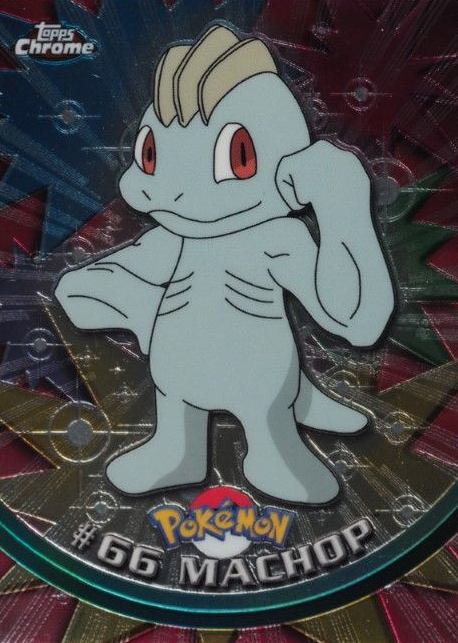 2000 Topps Chrome Pokemon T.V. Machop #66 TCG Card