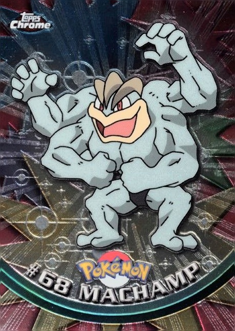 2000 Topps Chrome Pokemon T.V. Machamp #68 TCG Card