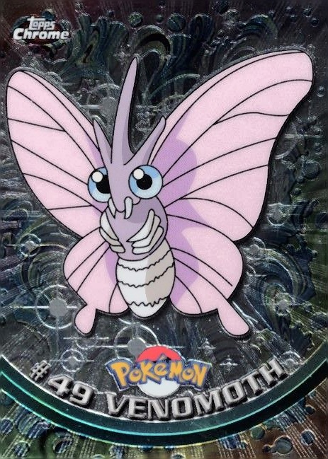 2000 Topps Chrome Pokemon T.V. Venomoth #49 TCG Card