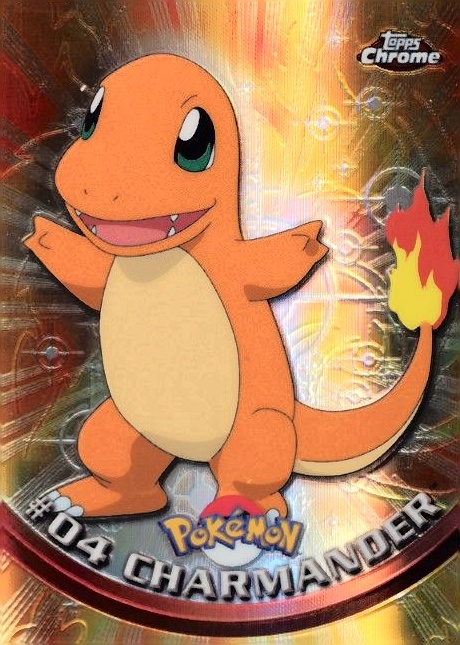 2000 Topps Chrome Pokemon T.V. Charmander #4 TCG Card