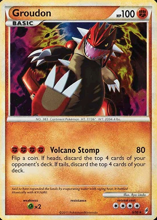 2011 Pokemon Call of Legends Groudon-Holo #6 TCG Card