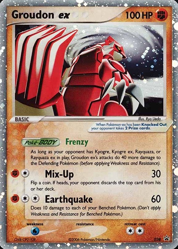 2006 Pokemon Black Star Promos  Groudon EX-Holo #038 TCG Card