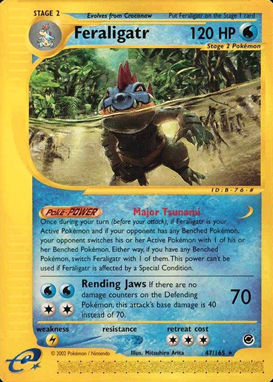 2002 Pokemon Expedition Feraligatr #47 TCG Card