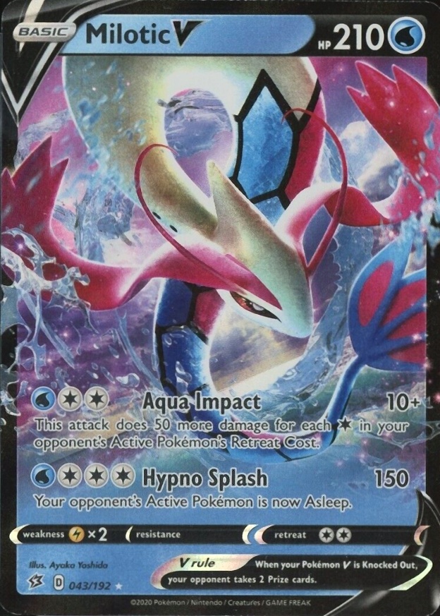 2020 Pokemon Sword & Shield Rebel Clash Milotic V #043 TCG Card