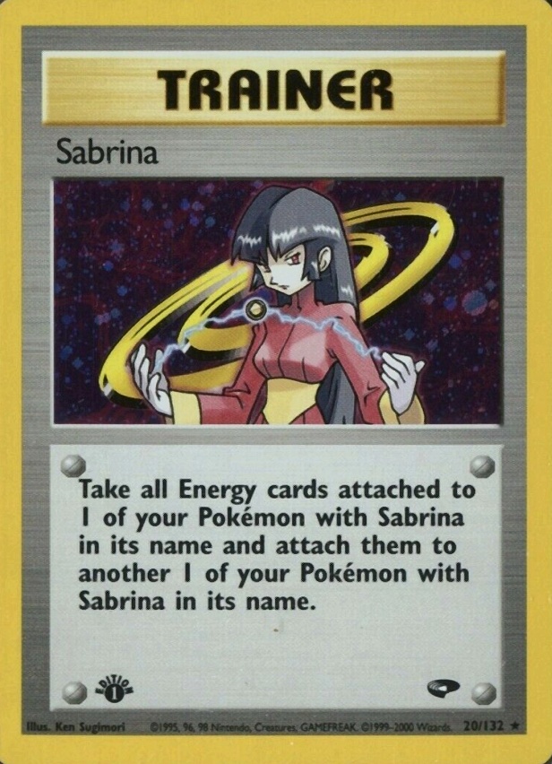 2000 Pokemon Gym Challenge Sabrina-Holo #20 TCG Card