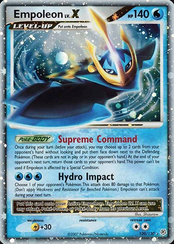 2007 Pokemon Diamond & Pearl Empoleon LV.X-Holo #120 TCG Card