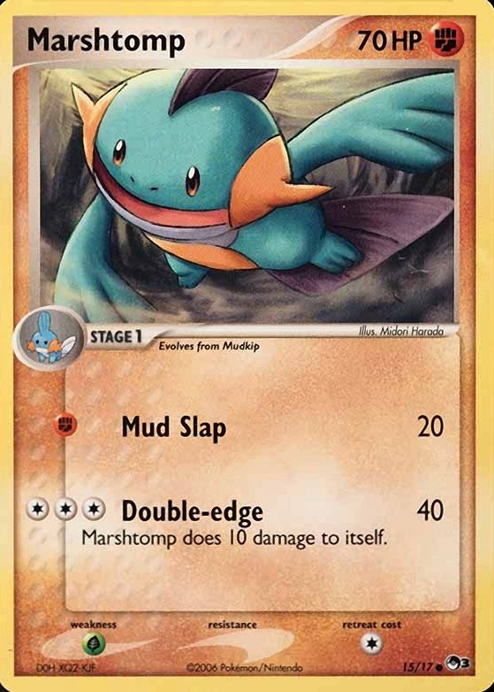 2006 Pokemon Pop Series 3 Marshtomp #15 TCG Card