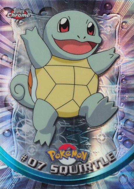 2000 Topps Chrome Pokemon T.V. Squirtle #7 TCG Card