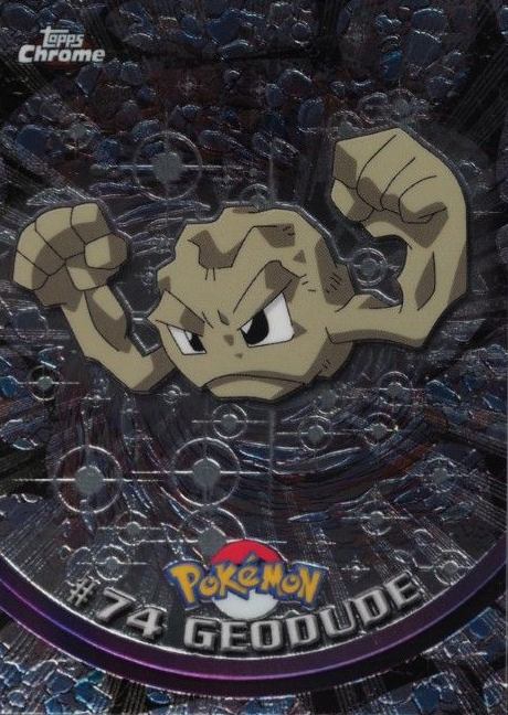 2000 Topps Chrome Pokemon T.V. Geodude #74 TCG Card