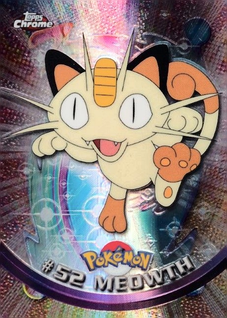 2000 Topps Chrome Pokemon T.V. Meowth #52 TCG Card