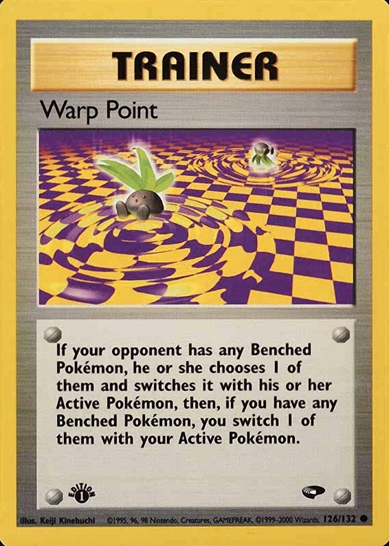 2000 Pokemon Gym Challenge Warp Point #126 TCG Card