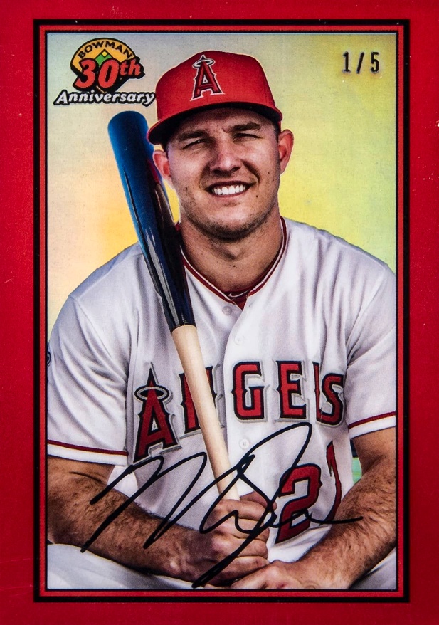 2019 Bowman 30th Anniversary Chrome Mike Trout #MT Baseball Card