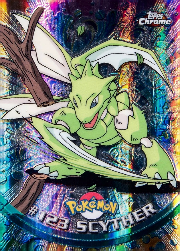 2000 Topps Chrome Pokemon T.V. Scyther #123 TCG Card