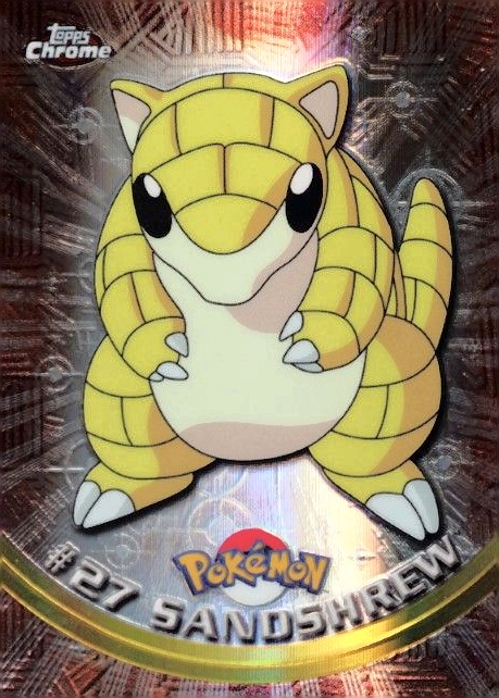 2000 Topps Chrome Pokemon T.V. Sandshrew #27 TCG Card