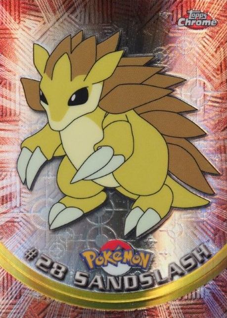 2000 Topps Chrome Pokemon T.V. Sandslash #28 TCG Card