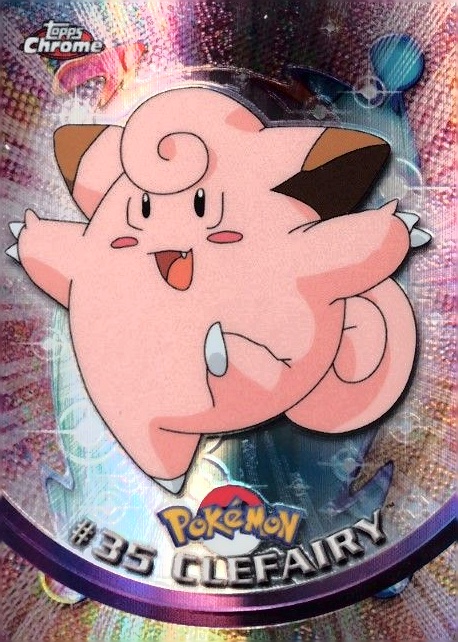 2000 Topps Chrome Pokemon T.V. Clefairy #35 TCG Card