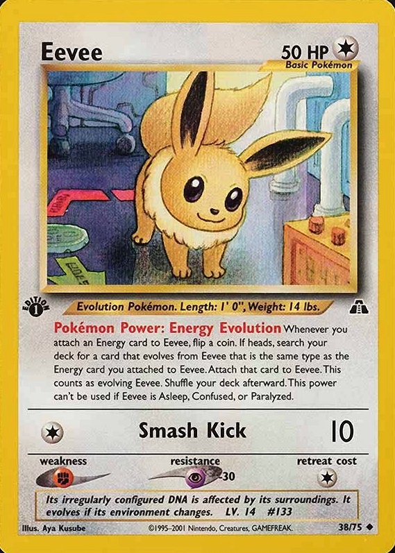 2001 Pokemon Neo Discovery Eevee #38 TCG Card