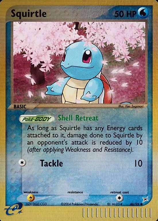 2004 Pokemon EX Team Magma vs. Team Aqua Squirtle-Reverse Foil #46 TCG Card