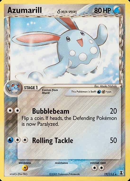 2005 Pokemon EX Delta Species Azumarill #19 TCG Card