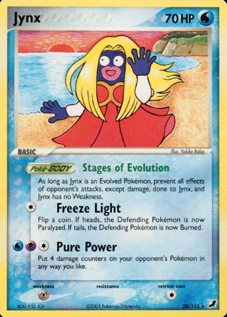 2005 Pokemon EX Unseen Forces Jynx #28 TCG Card