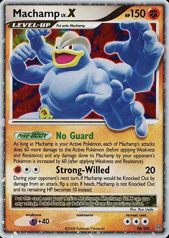 2008 Pokemon Diamond & Pearl Stormfront Machamp LV.X-Holo #98 TCG Card