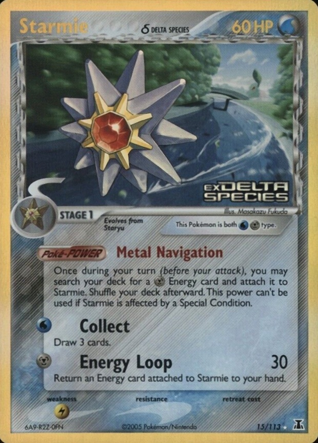 2005 Pokemon EX Delta Species Starmie-Reverse Foil #15 TCG Card