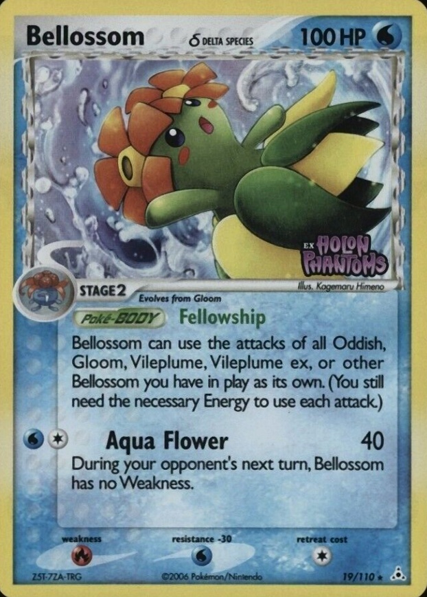 2006 Pokemon EX Holon Phantoms Bellossom-Reverse Foil #19 TCG Card