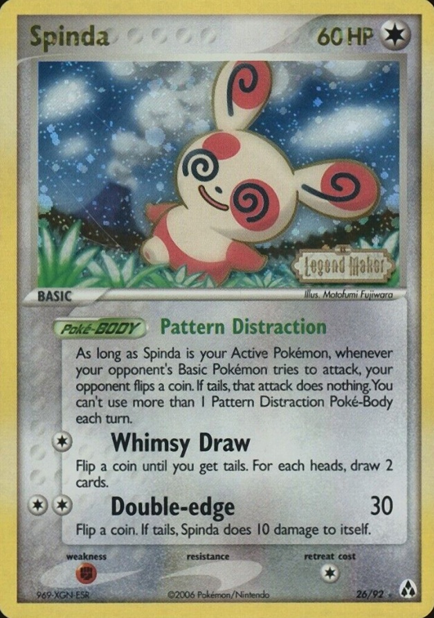 2006 Pokemon EX Legend Maker Spinda-Reverse Foil #26 TCG Card