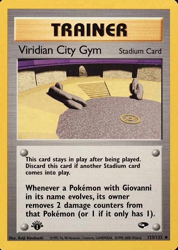 2000 Pokemon Gym Challenge Viridian City Gym #123 TCG Card