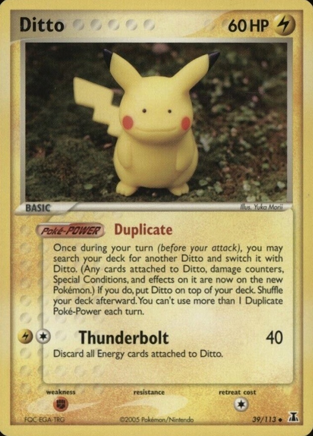 2005 Pokemon EX Delta Species Ditto [Pikachu] #39 TCG Card