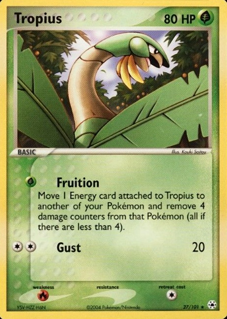 2004 Pokemon EX Hidden Legends Tropius #27 TCG Card