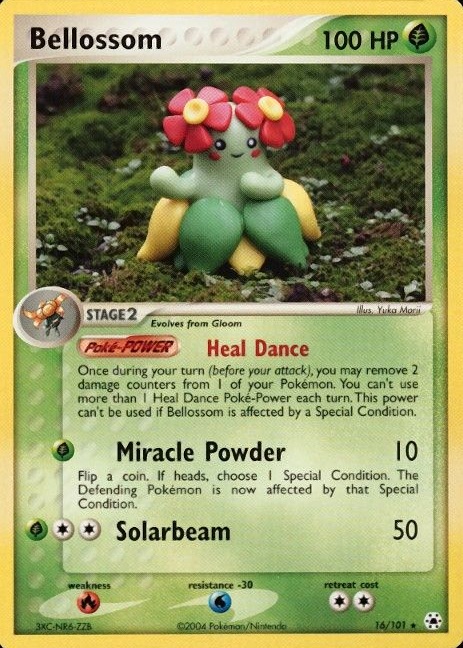 2004 Pokemon EX Hidden Legends Bellossom #16 TCG Card