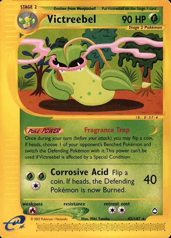 2003 Pokemon Aquapolis Victreebel #42 TCG Card