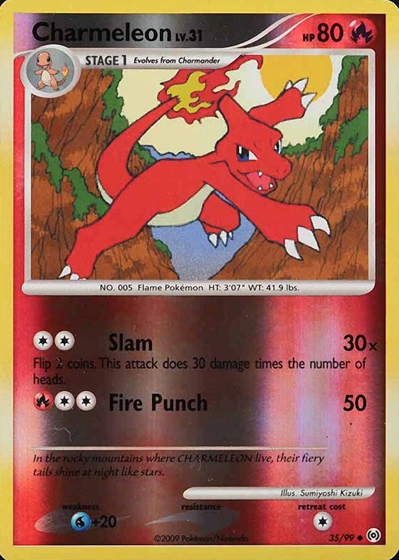 2009 Pokemon Platinum Arceus Charmeleon-Reverse Foil #35 TCG Card