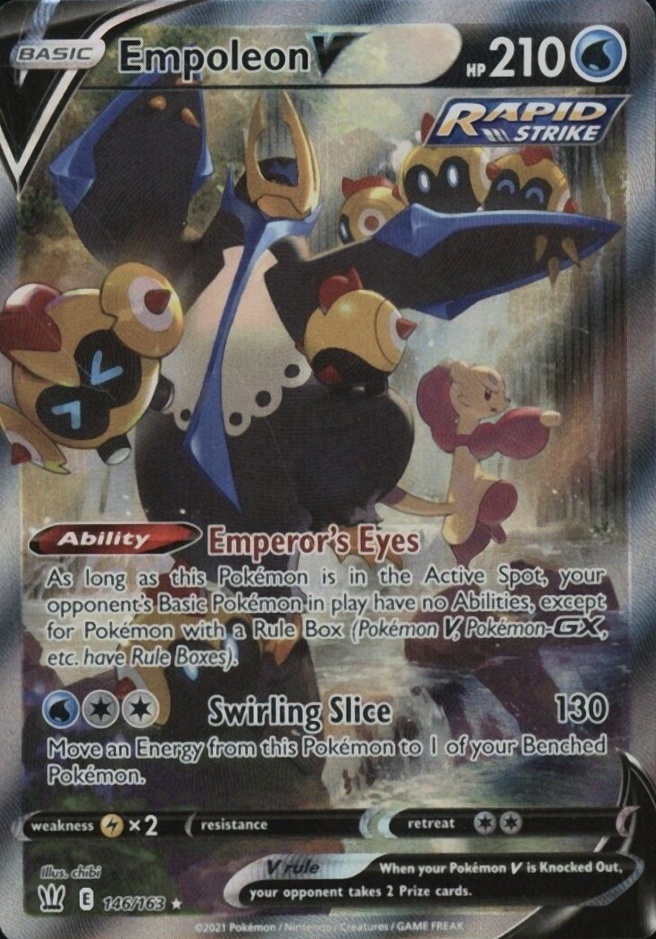 2021 Pokemon Sword & Shield Battle Styles Full Art/Empoleon V #146 TCG Card