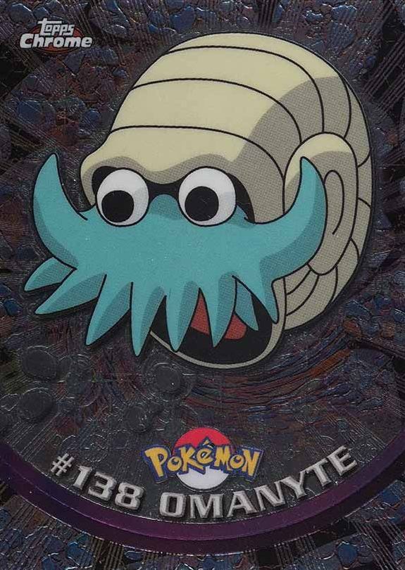 2000 Topps Chrome Pokemon T.V. Omanyte #138 TCG Card