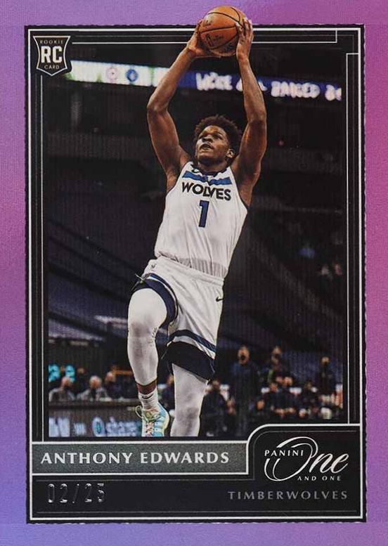 2020 Panini One and One Anthony Edwards #138 Basketball Card