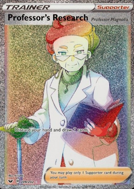 2020 Pokemon Sword & Shield Full Art/Professor's Research #209 TCG Card