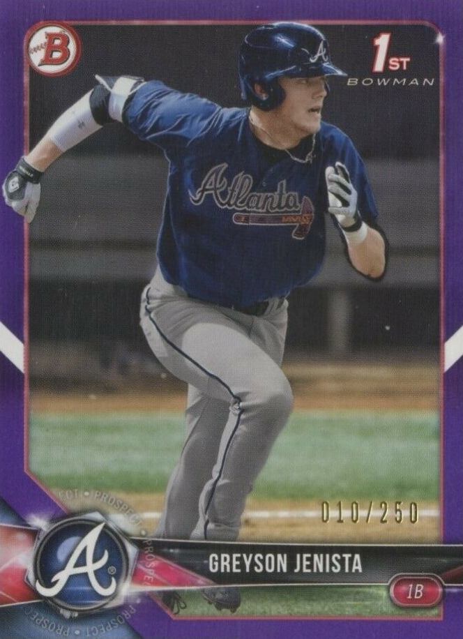 2018 Bowman Draft Greyson Jenista #BD31 Baseball Card