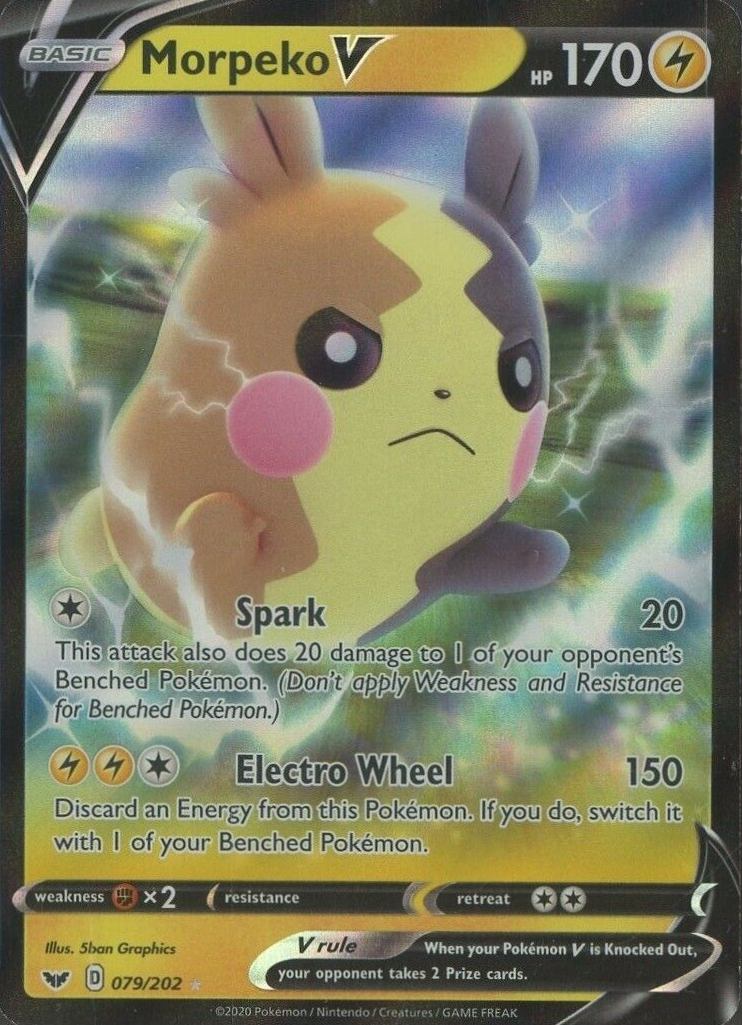 2020 Pokemon Sword & Shield Morpeko V #079 TCG Card