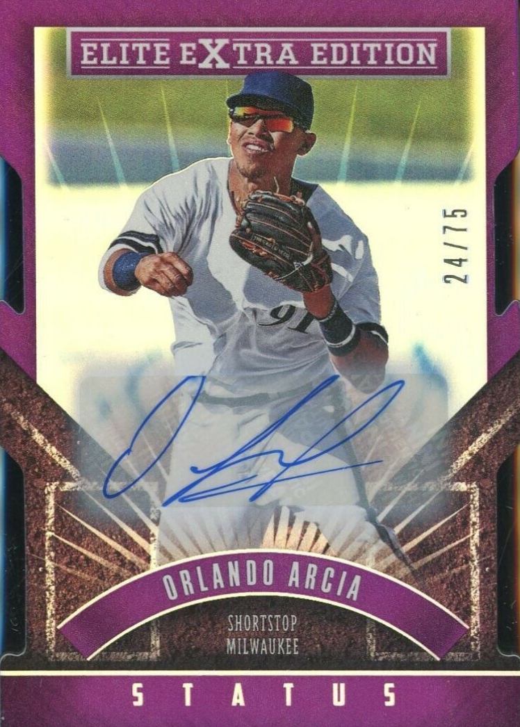 2015 Panini Elite Extra Edition Orlando Arcia #139 Baseball Card