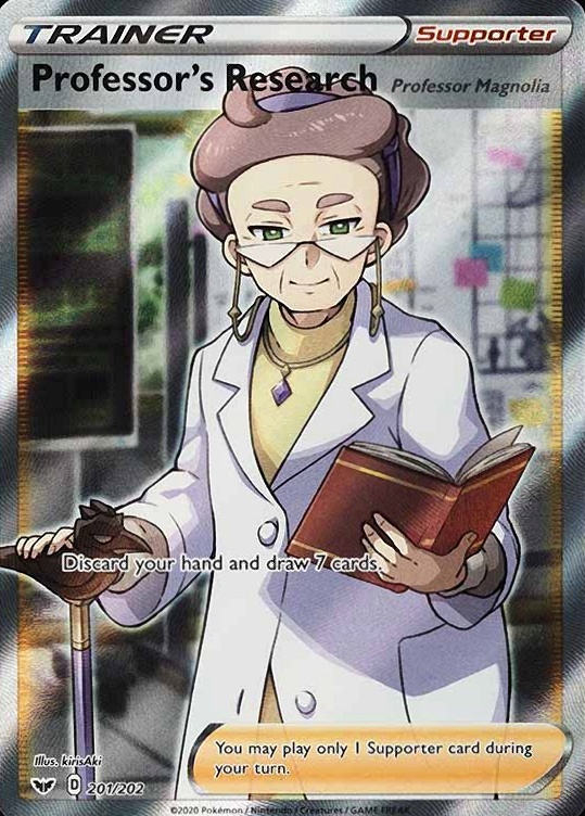 2020 Pokemon Sword & Shield Full Art/Professor's Research #201 TCG Card